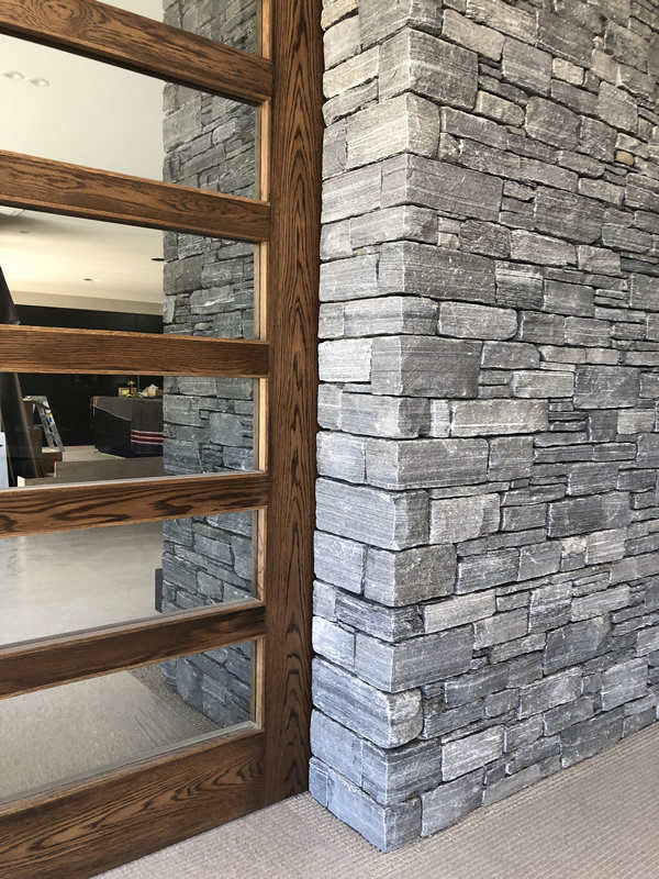 Cavity Slider Stone Fireplace